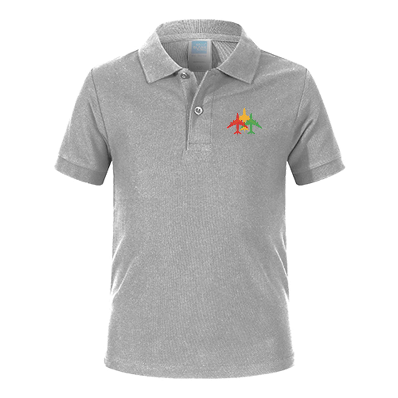 Colourful 3 Airplanes Designed Children Polo T-Shirts