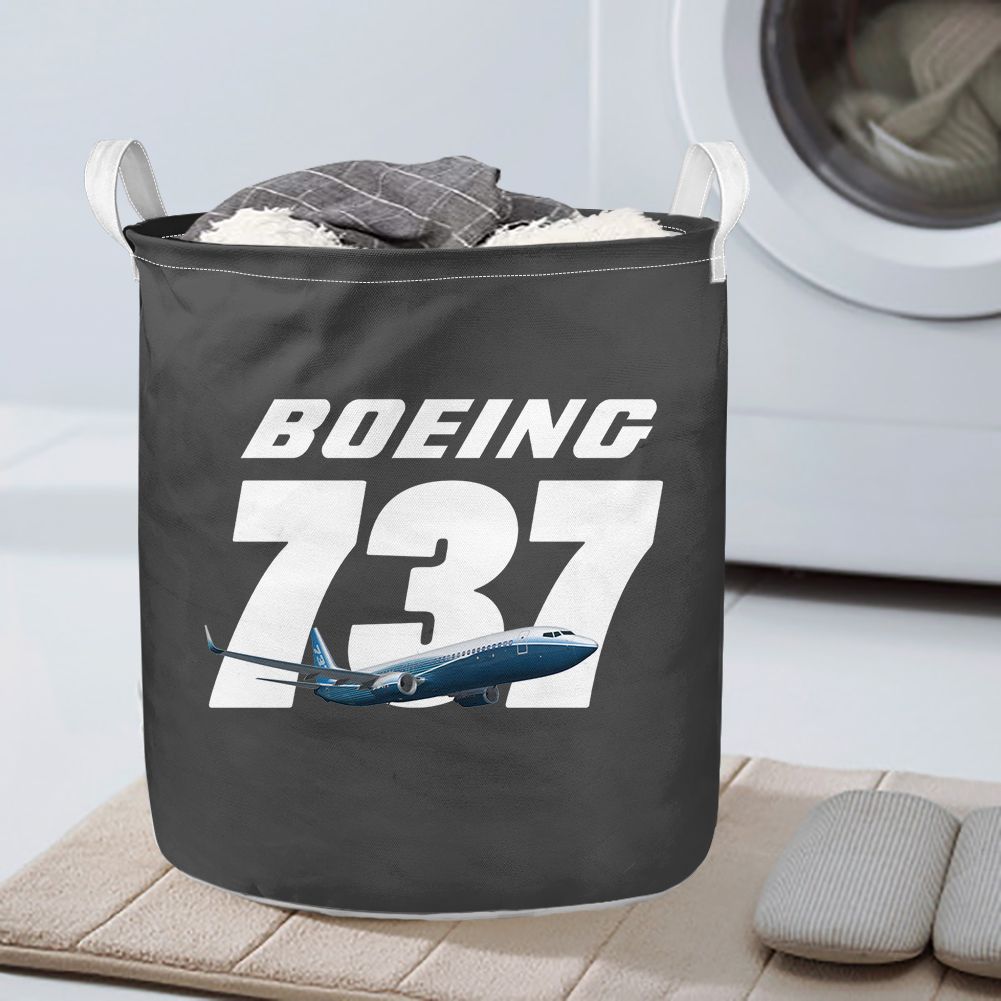 Super Boeing 737+Text Designed Laundry Baskets