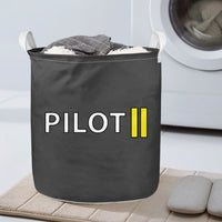 Thumbnail for Pilot & Stripes (2 Lines) Designed Laundry Baskets