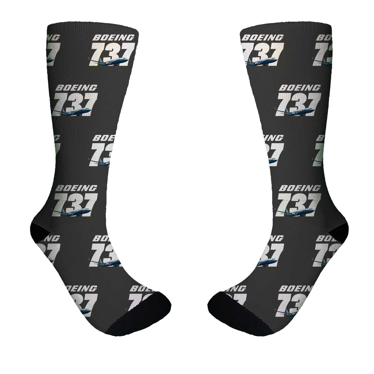 Super Boeing 737+Text Designed Socks