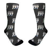 Thumbnail for Super Boeing 737+Text Designed Socks