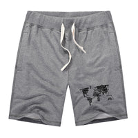 Thumbnail for World Map (Text) Designed Cotton Shorts