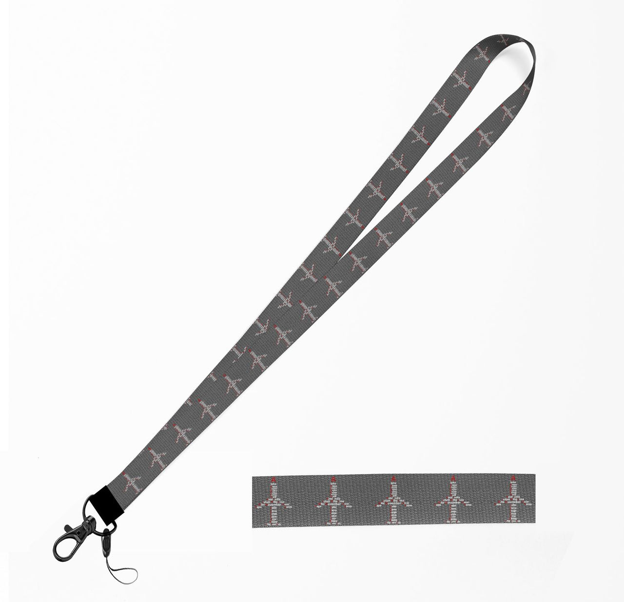 Airplane Shape Aviation Alphabet Designed Lanyard & ID Holders