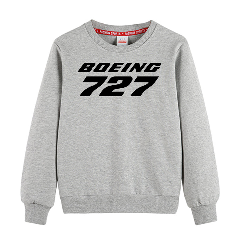 Boeing 727 & Text Designed "CHILDREN" Sweatshirts