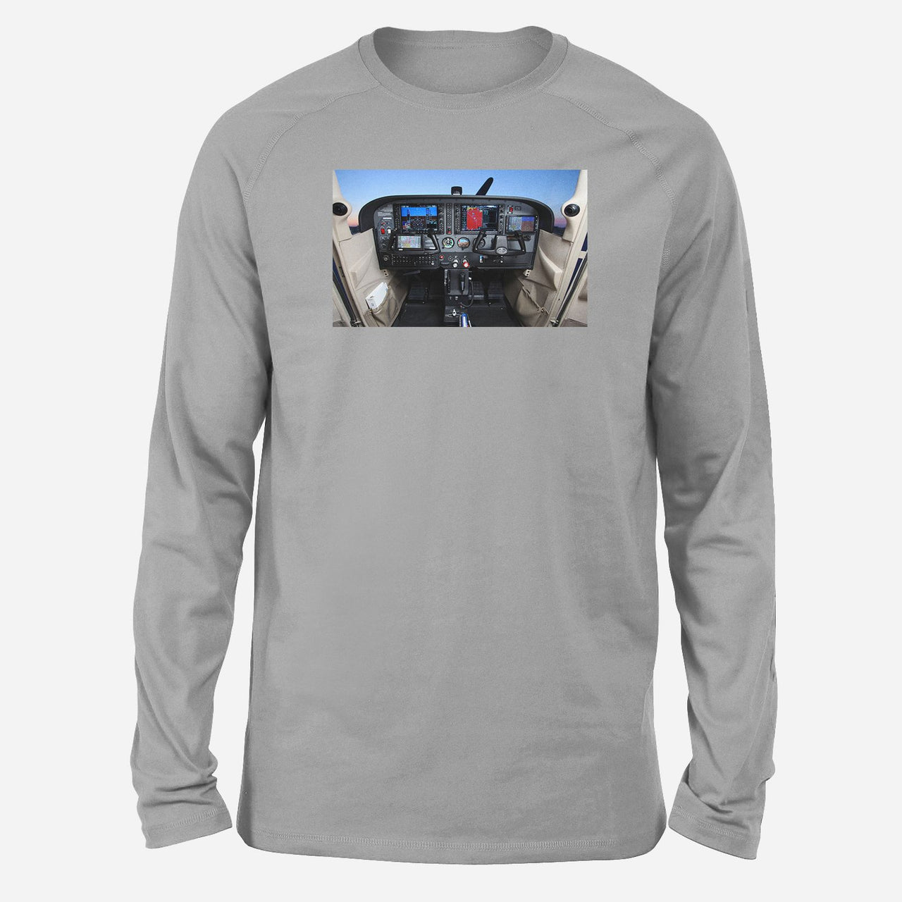 Cessna 172 Cockpit Designed Long-Sleeve T-Shirts
