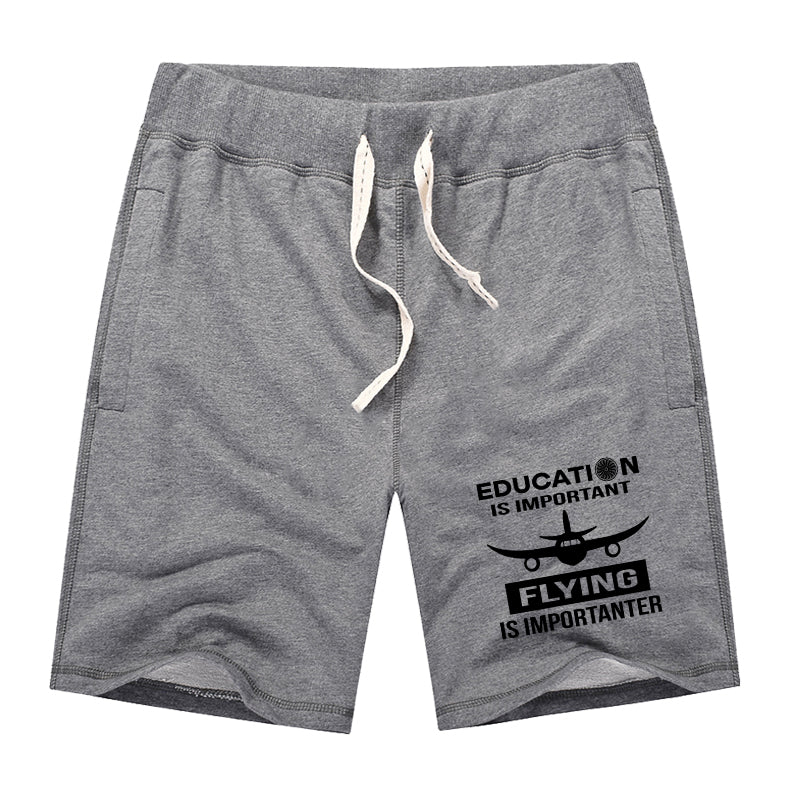 Flying is Importanter Designed Cotton Shorts