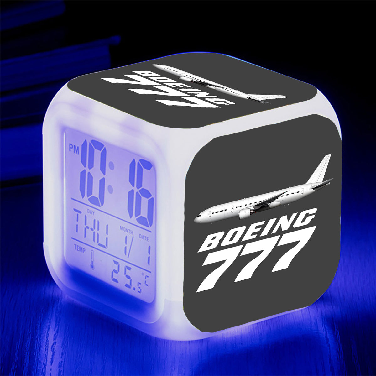 The Boeing 777 Designed "7 Colour" Digital Alarm Clock