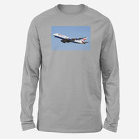 Thumbnail for Departing British Airways Boeing 747 Designed Long-Sleeve T-Shirts