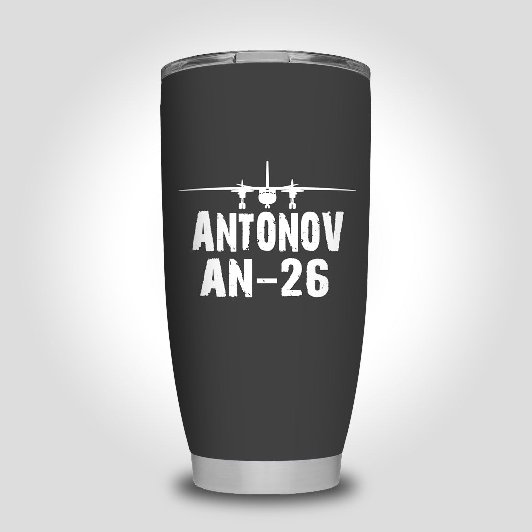 Antonov AN-26 & Plane Designed Tumbler Travel Mugs