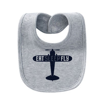 Thumbnail for Eat Sleep Fly & Propeller Designed Baby Saliva & Feeding Towels