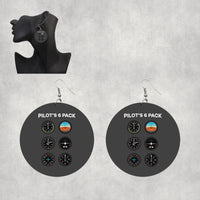 Thumbnail for Pilot's 6 Pack Designed Wooden Drop Earrings