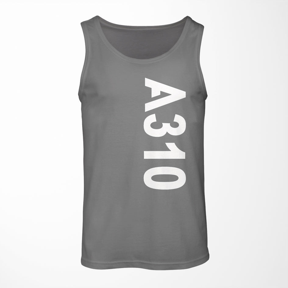 A310 Text Designed Tank Tops