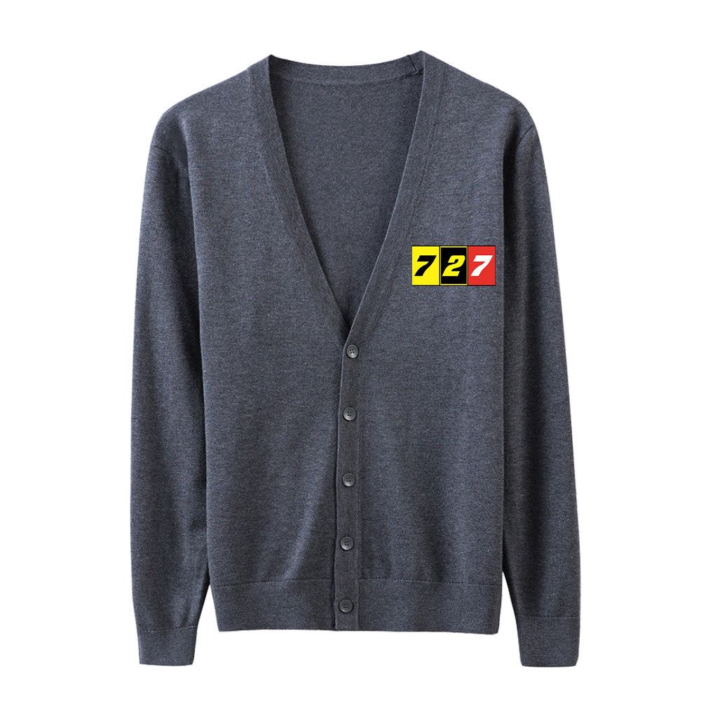 Flat Colourful 727 Designed Cardigan Sweaters
