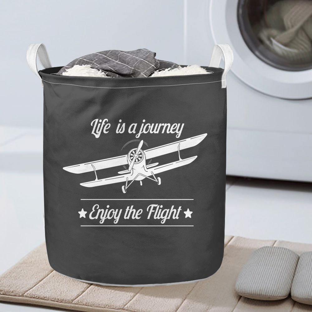 Life is a journey Enjoy the Flight Designed Laundry Baskets