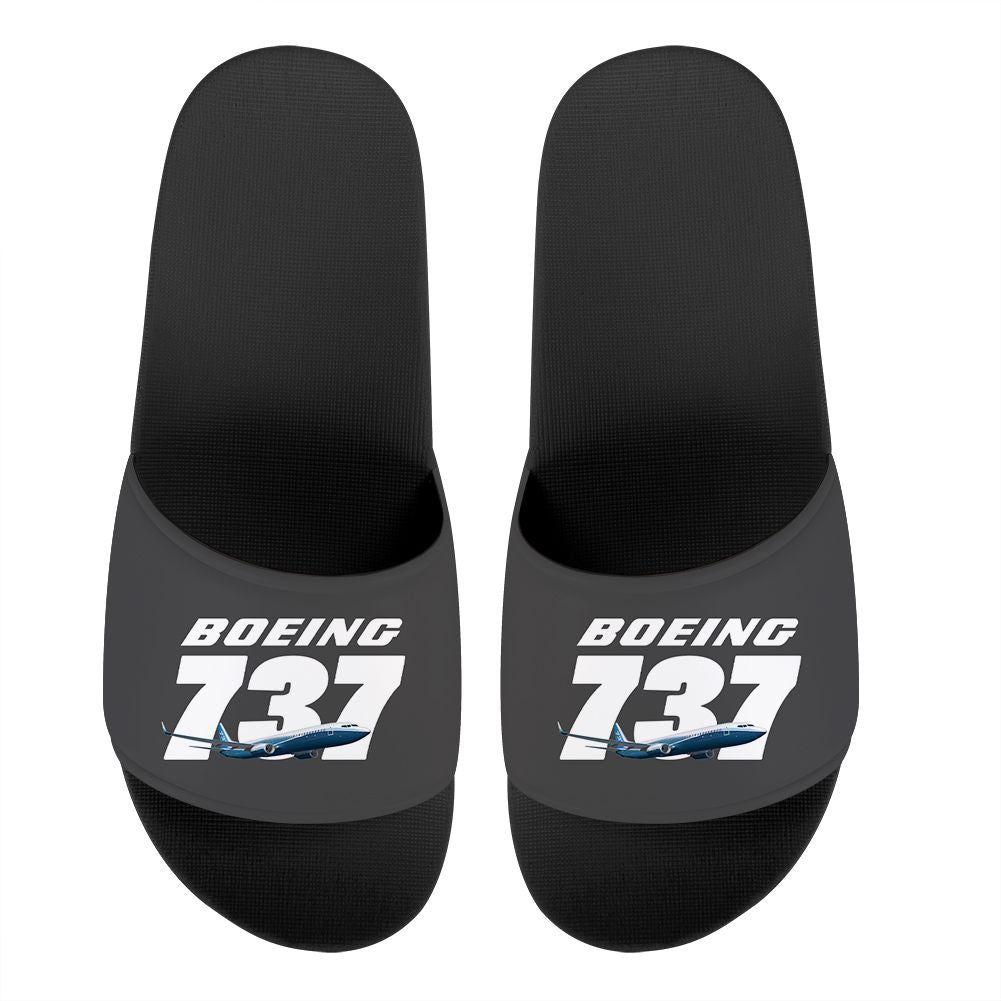 Super Boeing 737+Text Designed Sport Slippers