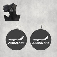 Thumbnail for The Airbus A310 Designed Wooden Drop Earrings