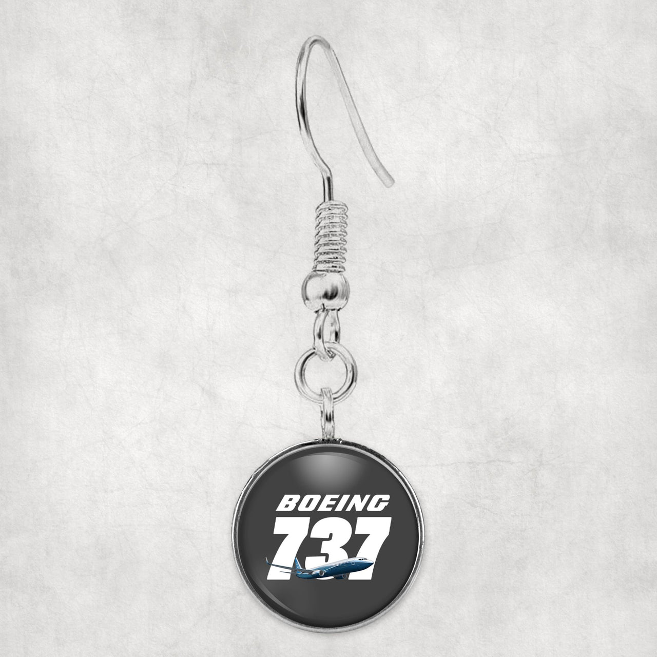 Super Boeing 737+Text Designed Earrings