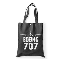 Thumbnail for Boeing 707 & Plane Designed Tote Bags