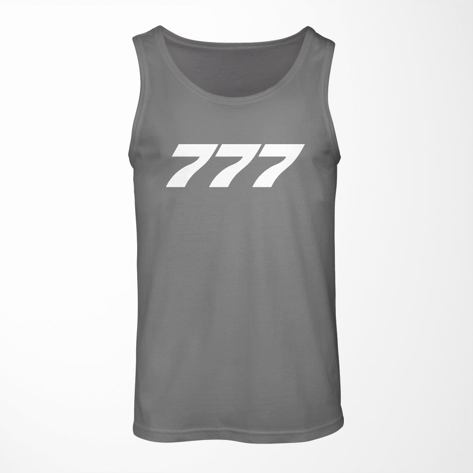 777 Flat Text Designed Tank Tops