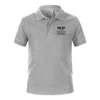 Thumbnail for Pilot [Noun] Designed Children Polo T-Shirts