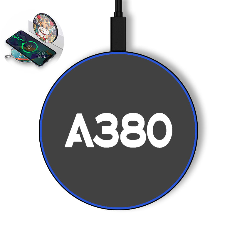 A380 Flat Text Designed Wireless Chargers