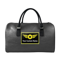 Thumbnail for Custom Name (Special Badge) Designed Leather Travel Bag