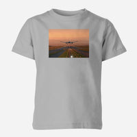 Thumbnail for Super Cool Landing During Sunset Designed Children T-Shirts