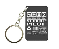 Thumbnail for Student Pilot Label Designed Key Chains