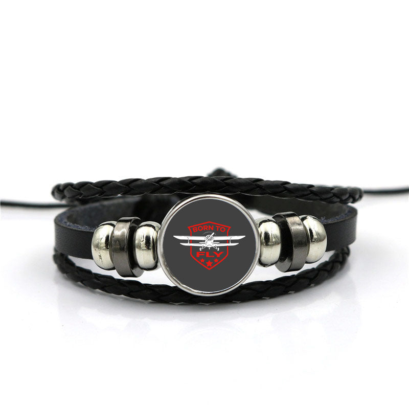 Born To Fly Designed Designed Leather Bracelets
