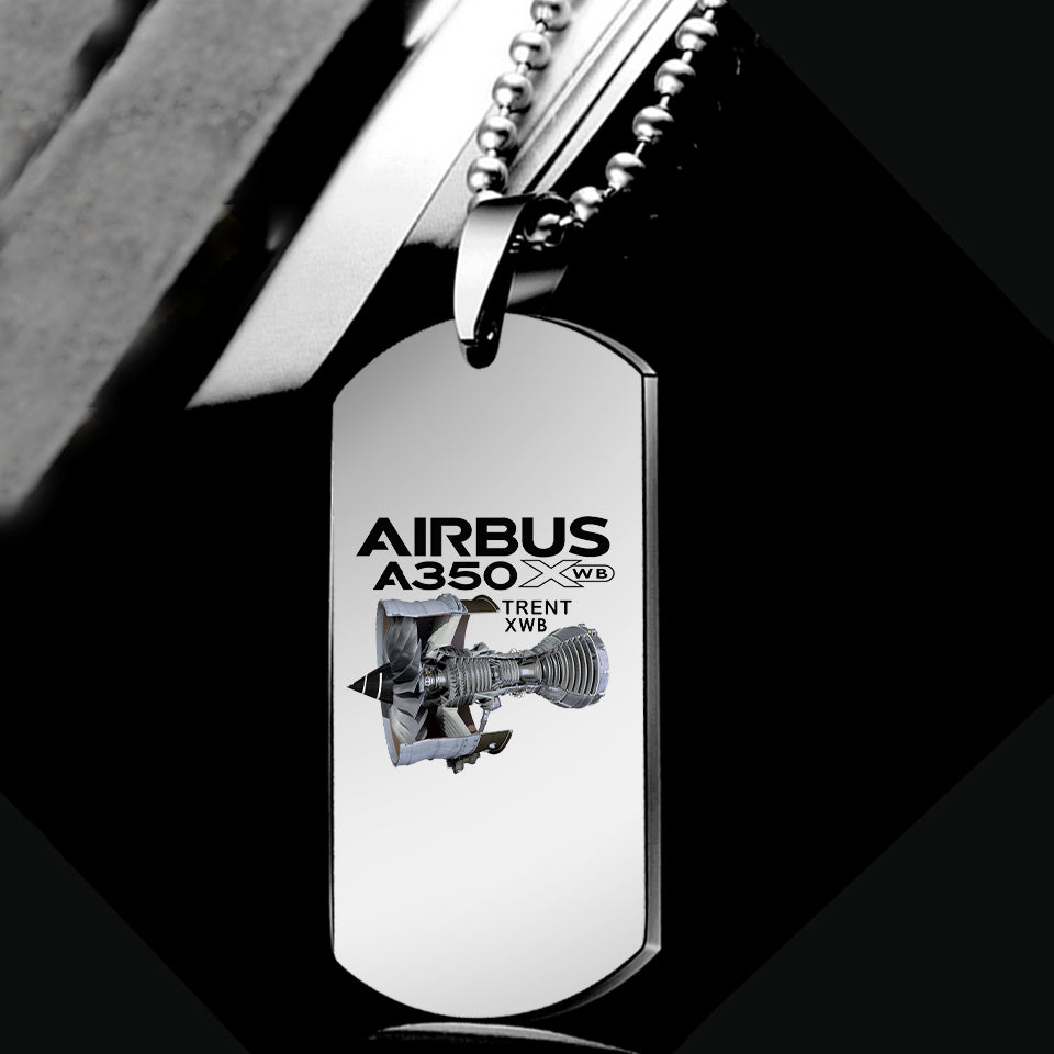 Airbus A350 & Trent Wxb Engine Designed Metal Necklaces
