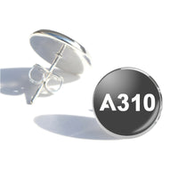 Thumbnail for A310 Flat Text Designed Stud Earrings
