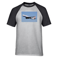 Thumbnail for Departing British Airways Boeing 747 Designed Raglan T-Shirts