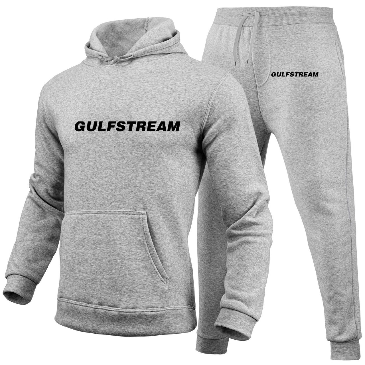 Gulfstream & Text Designed Hoodies & Sweatpants Set