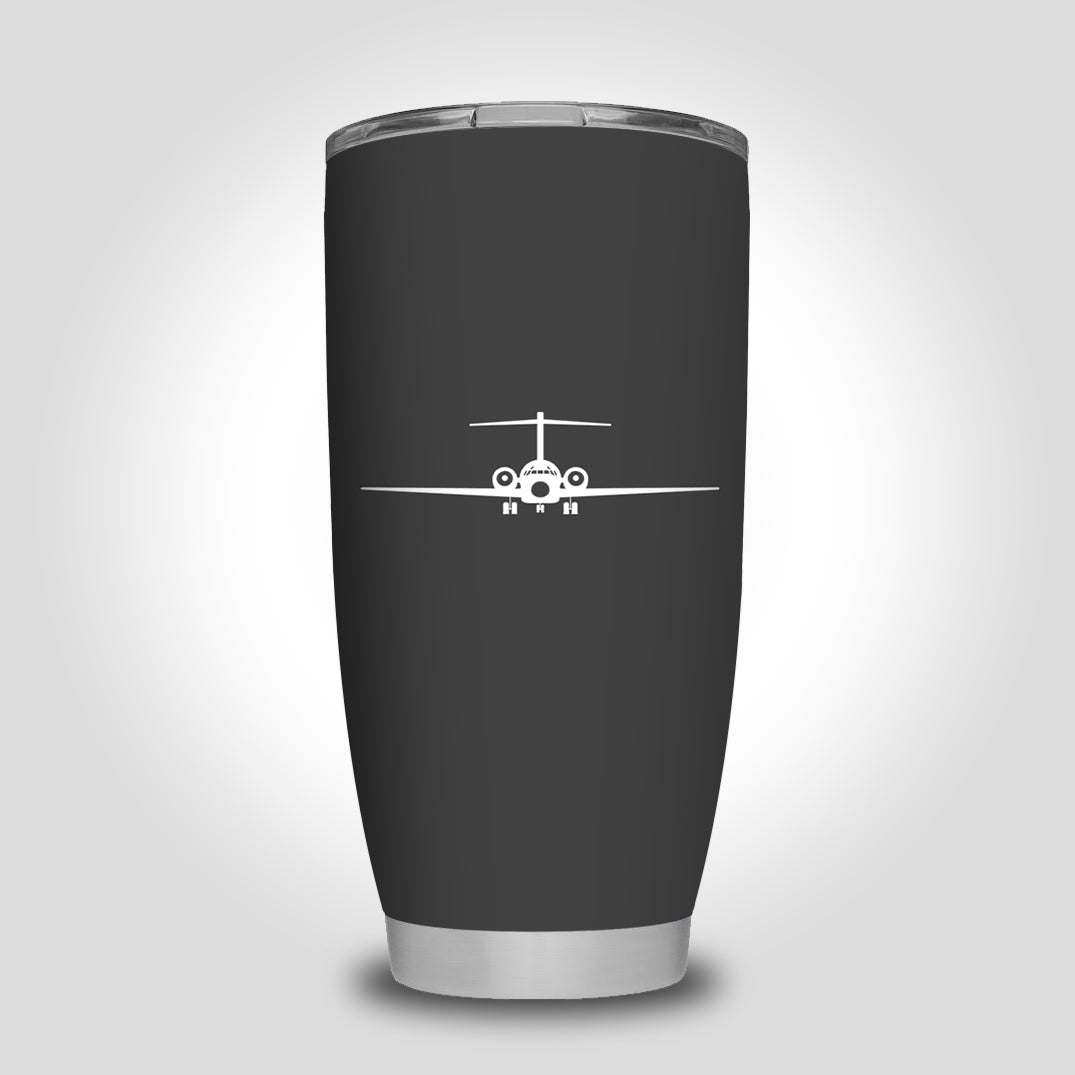 Boeing 717 Silhouette Designed Tumbler Travel Mugs