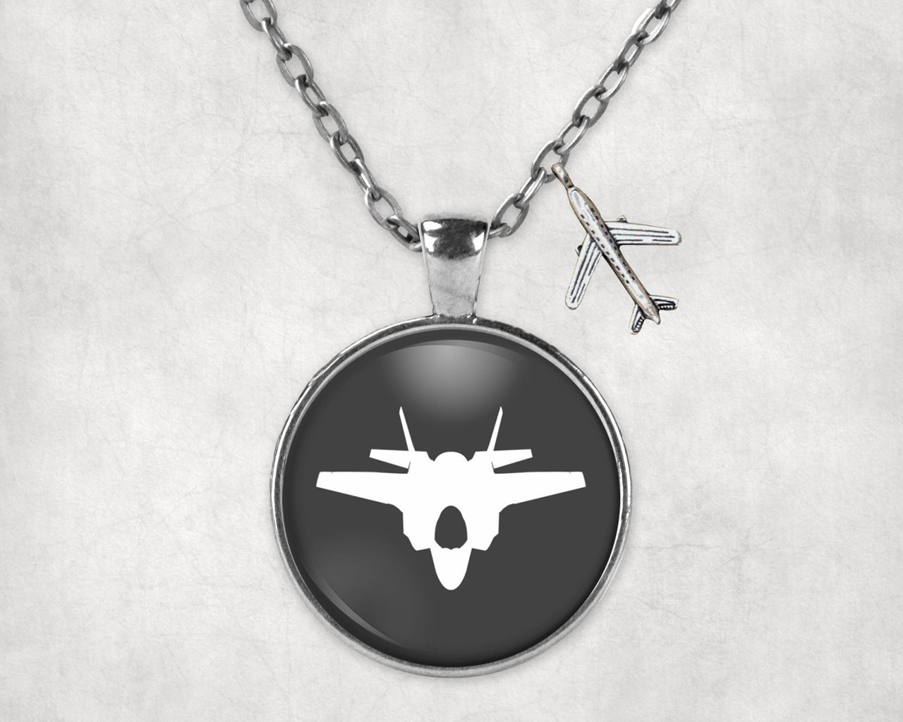 Fighter Jet 35 Silhouette Designed Necklaces