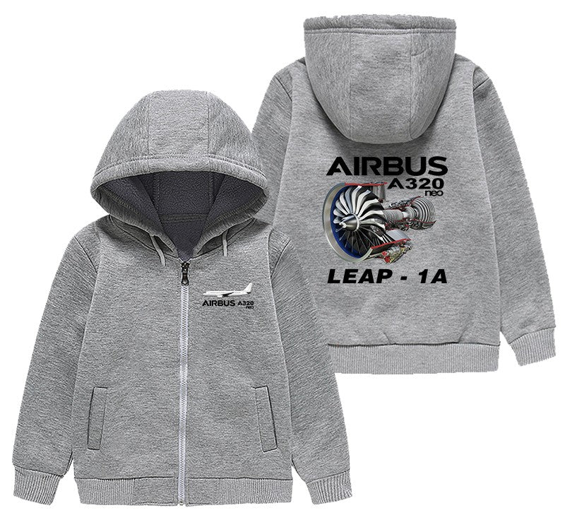 Airbus A320neo & Leap 1A Designed "CHILDREN" Zipped Hoodies