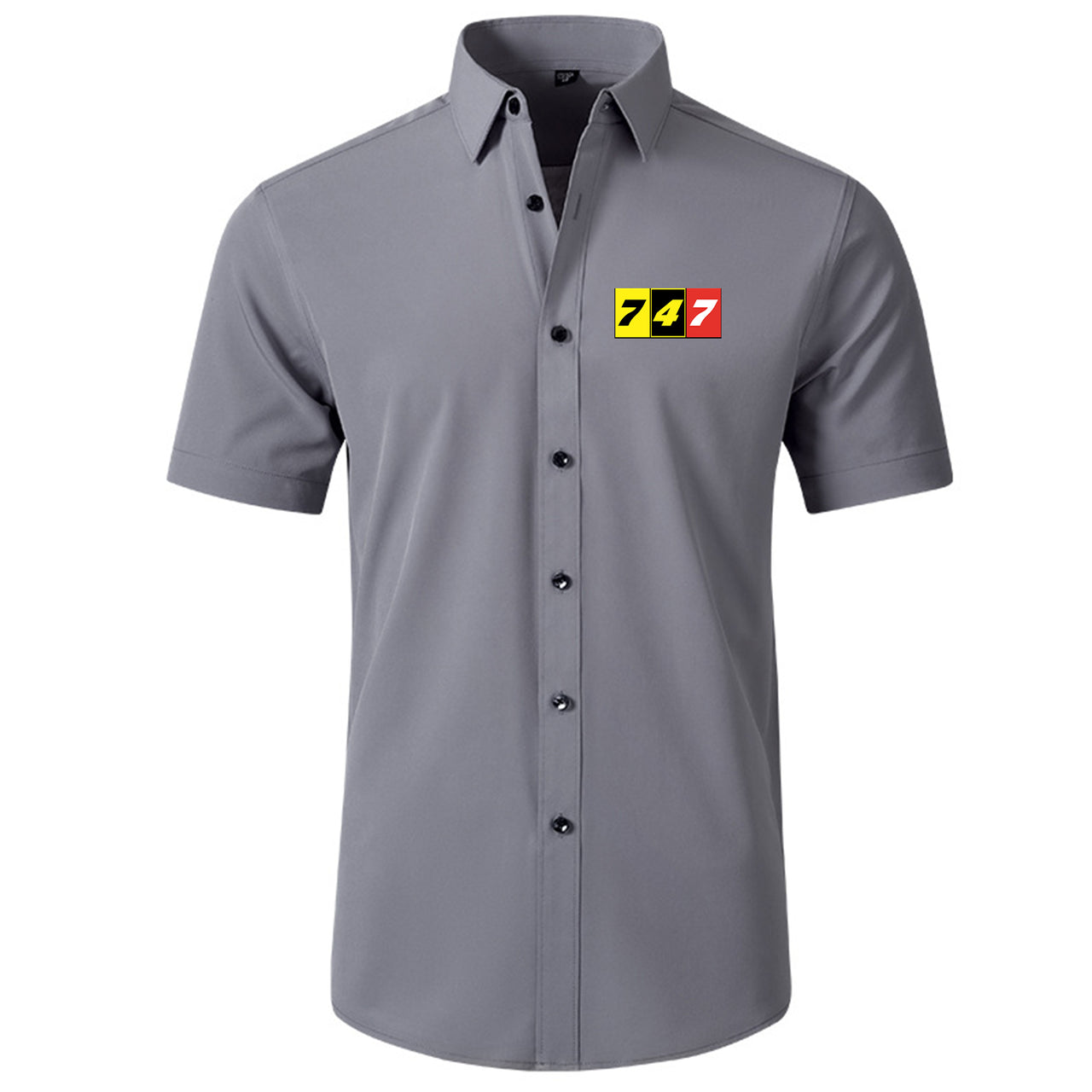 Flat Colourful 747 Designed Short Sleeve Shirts