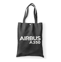 Thumbnail for Airbus A350 & Text Designed Tote Bags