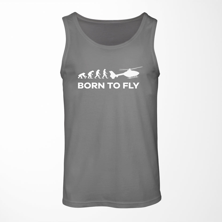 Born To Fly Helicopter Designed Tank Tops