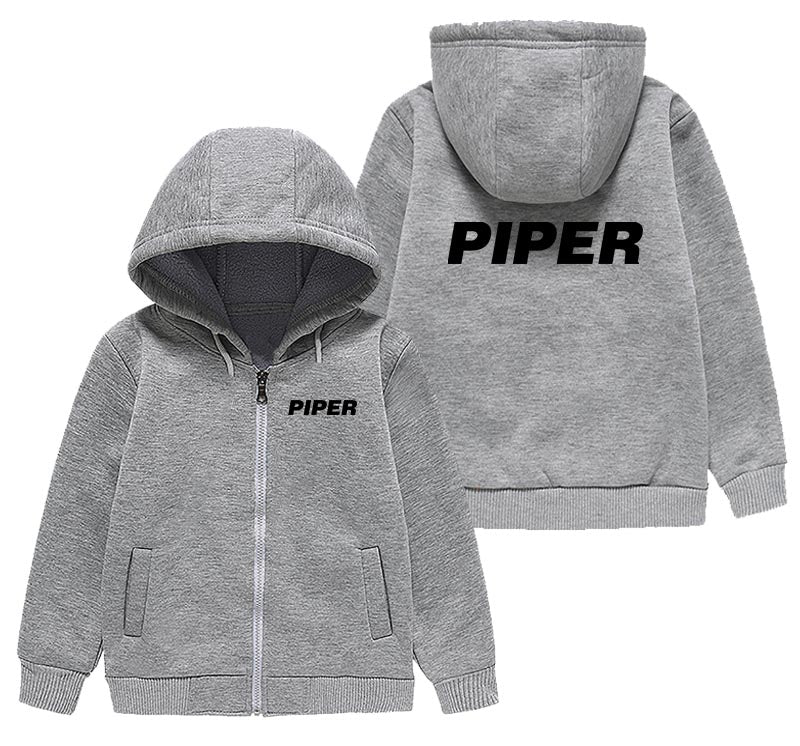 Piper & Text Designed "CHILDREN" Zipped Hoodies