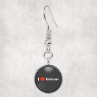 Thumbnail for I Love Embraer Designed Earrings