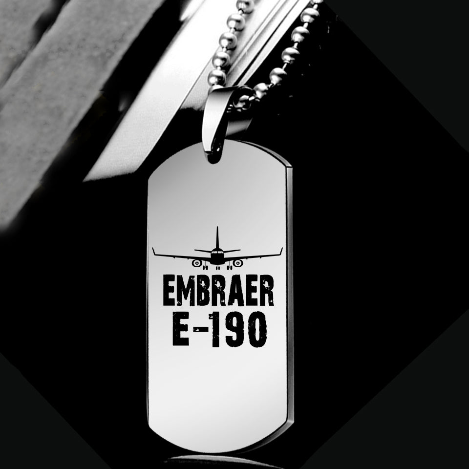 Embraer E-190 & Plane Designed Metal Necklaces