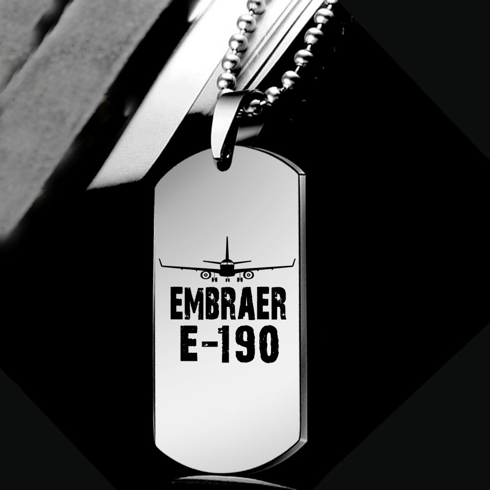 Embraer E-190 & Plane Designed Metal Necklaces