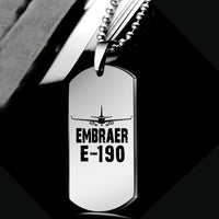Thumbnail for Embraer E-190 & Plane Designed Metal Necklaces