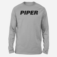 Thumbnail for Piper & Text Designed Long-Sleeve T-Shirts