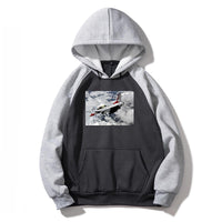 Thumbnail for US Air Force Show Fighting Falcon F16 Designed Colourful Hoodies