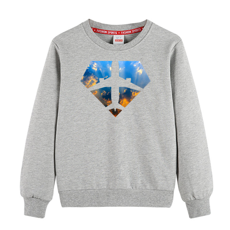 Supermen of The Skies (Sunrise) Designed "CHILDREN" Sweatshirts