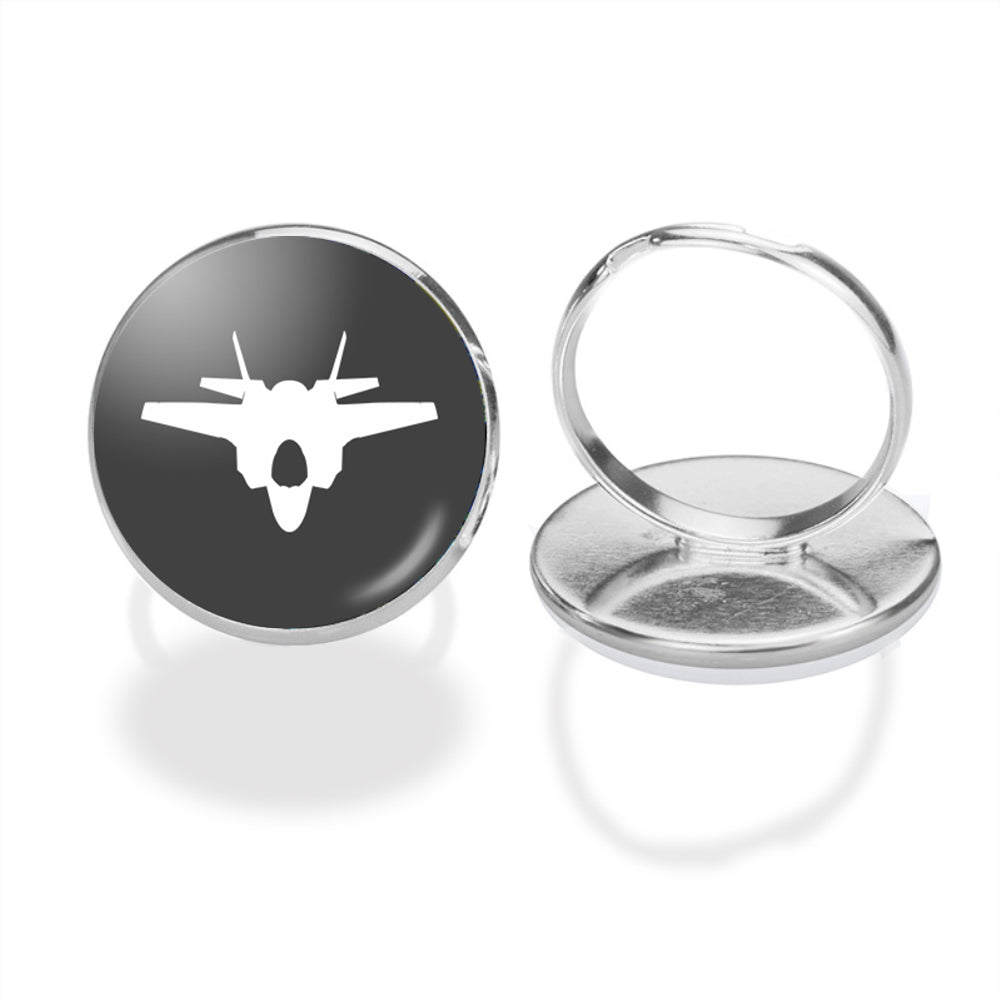 Fighter Jet 35 Silhouette Designed Rings