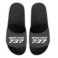 Thumbnail for Boeing 737 & Text Designed Sport Slippers