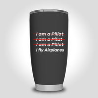 Thumbnail for I Fly Airplanes Designed Tumbler Travel Mugs